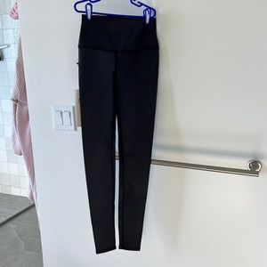 Alo yoga high waisted airbrush legging highline black glossy xxs